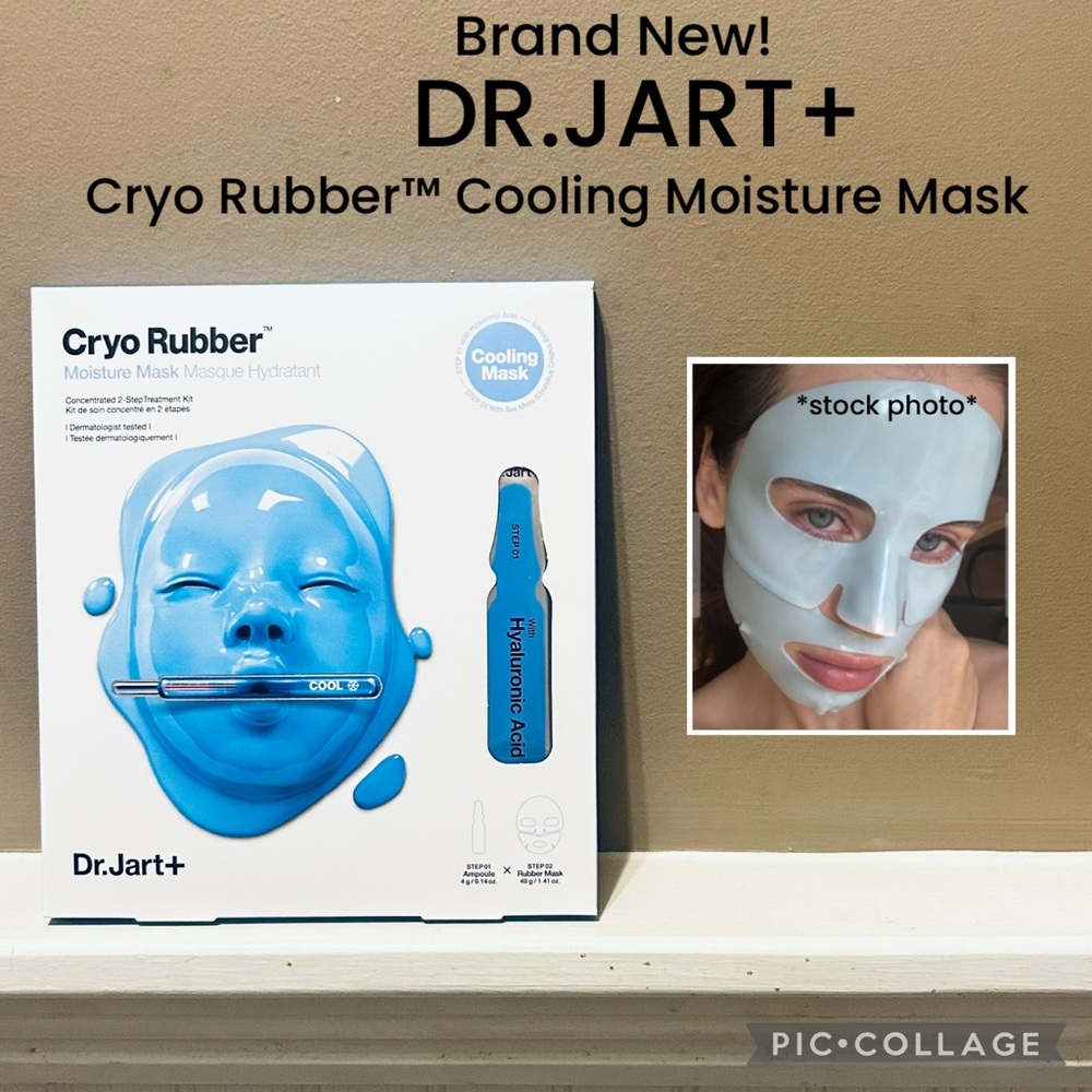 NWT DR JART+ ‘Cryo Rubber’ Moisture Cooling Face Mask w/ Hyaluronic Acid (Blue)
